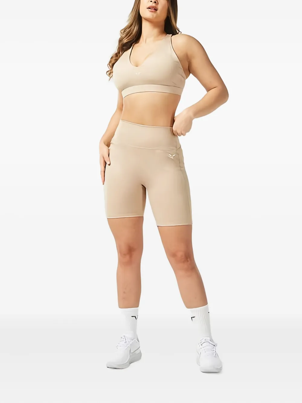 Squatwolf Cross-back Bra In Neutral