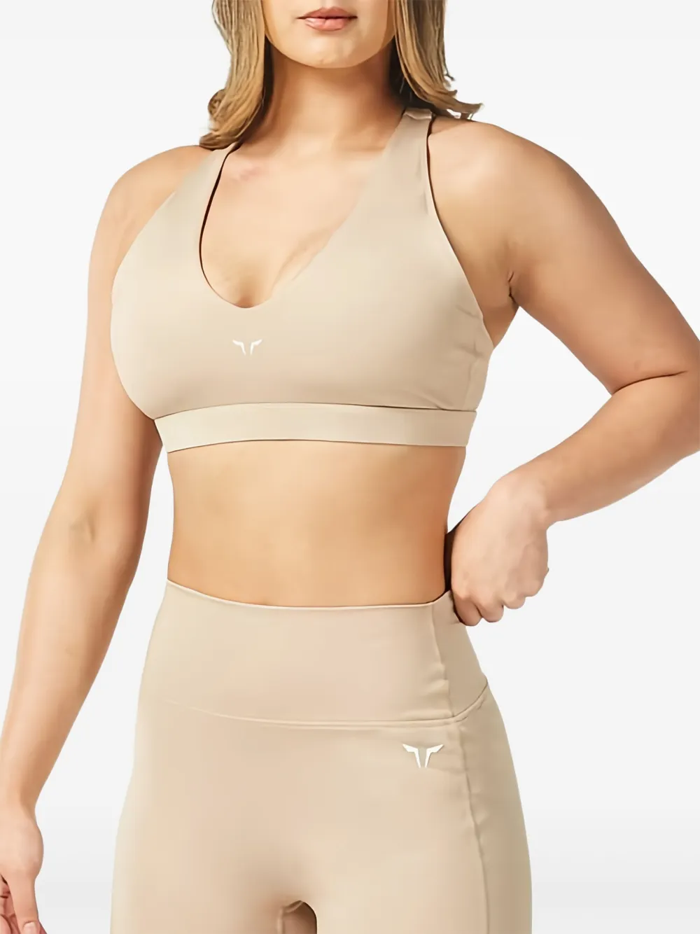 Squatwolf Cross-back Bra In Neutral