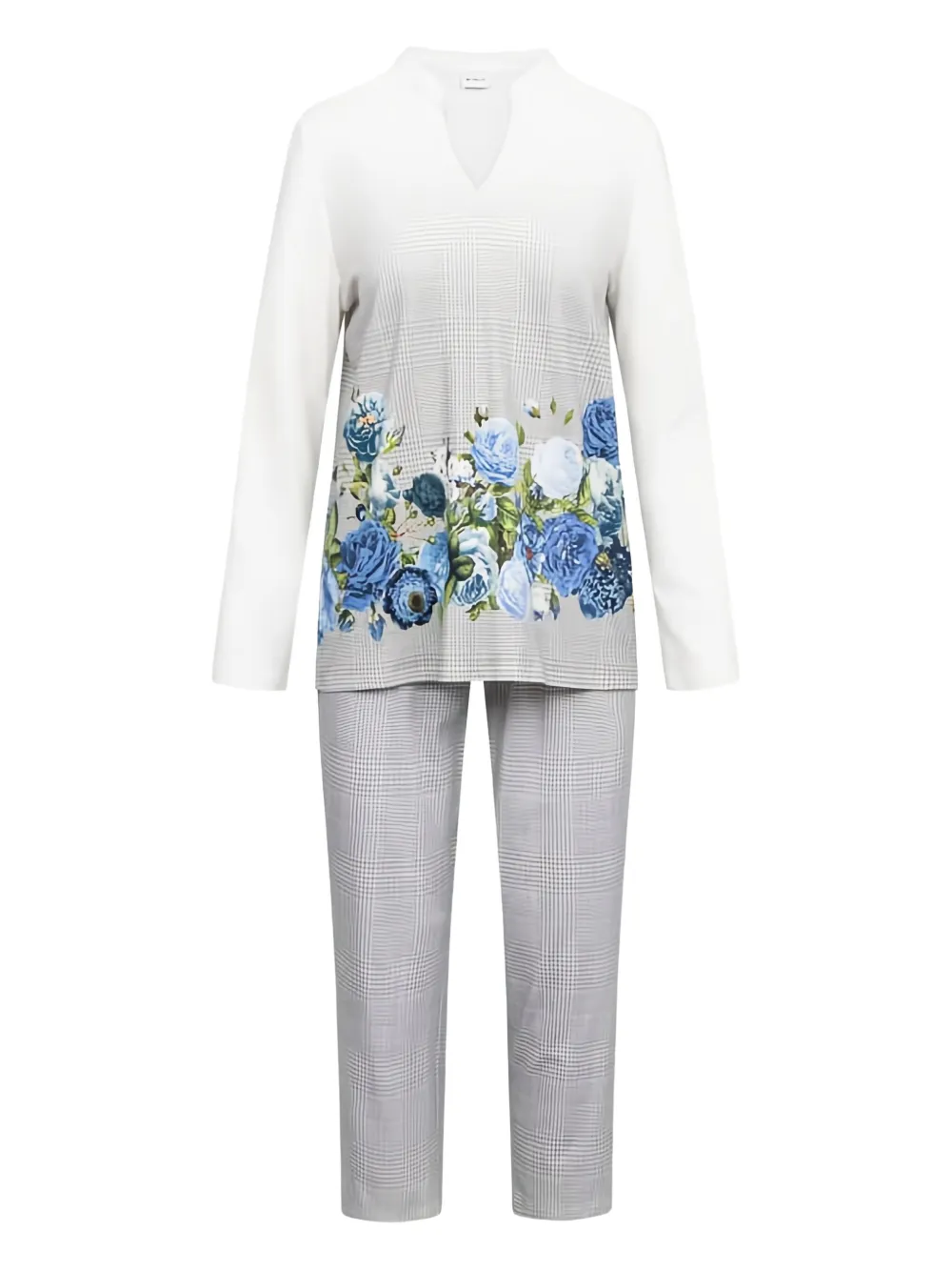 Rochas Floral V-neck Pyjamas In White