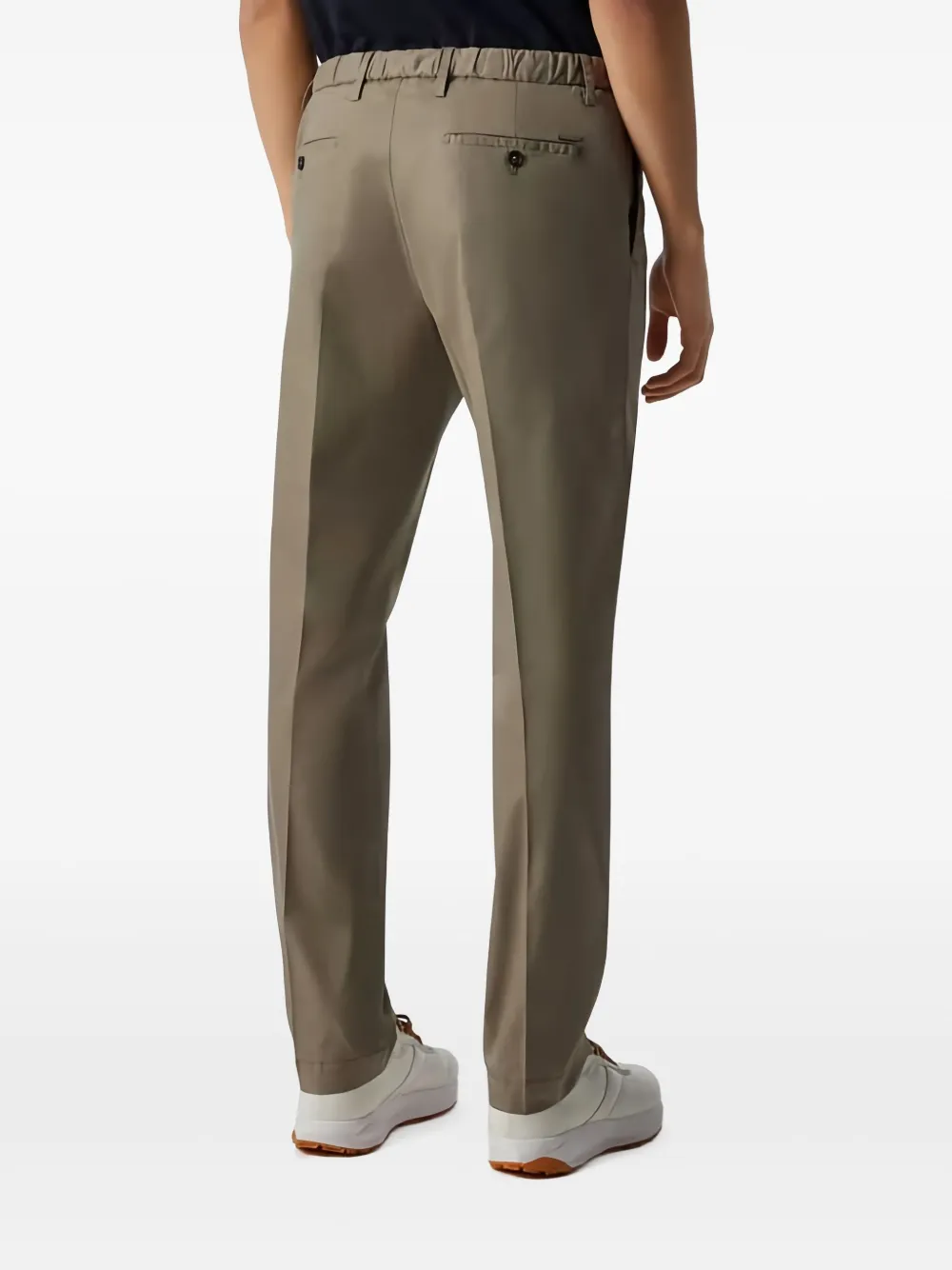 Corneliani Plooibroek met knoopsluiting Groen