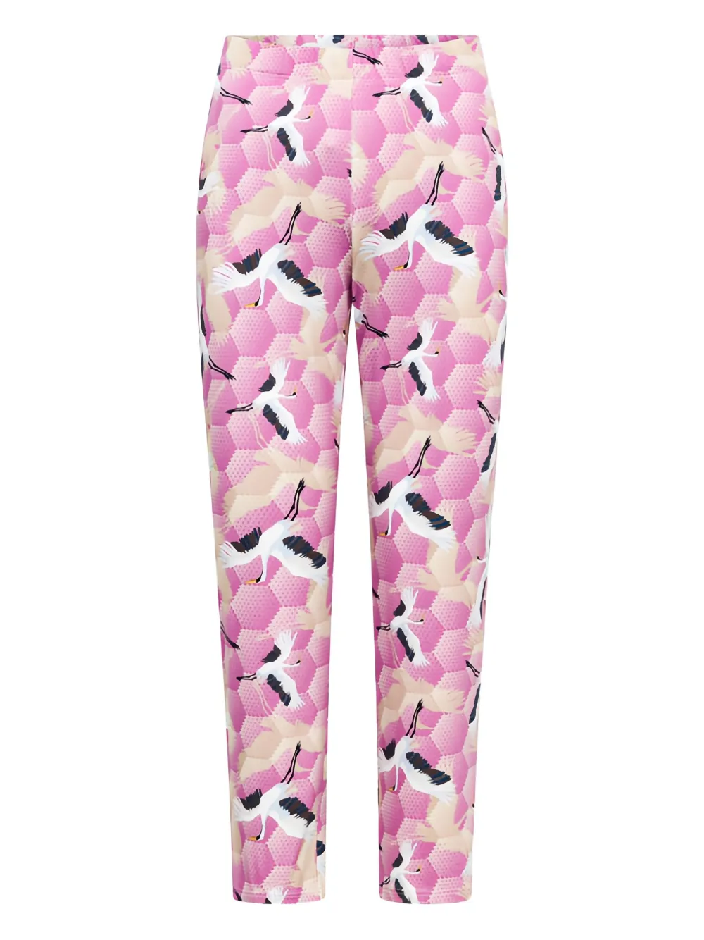 Rochas Graphic Birds Trousers In Pink