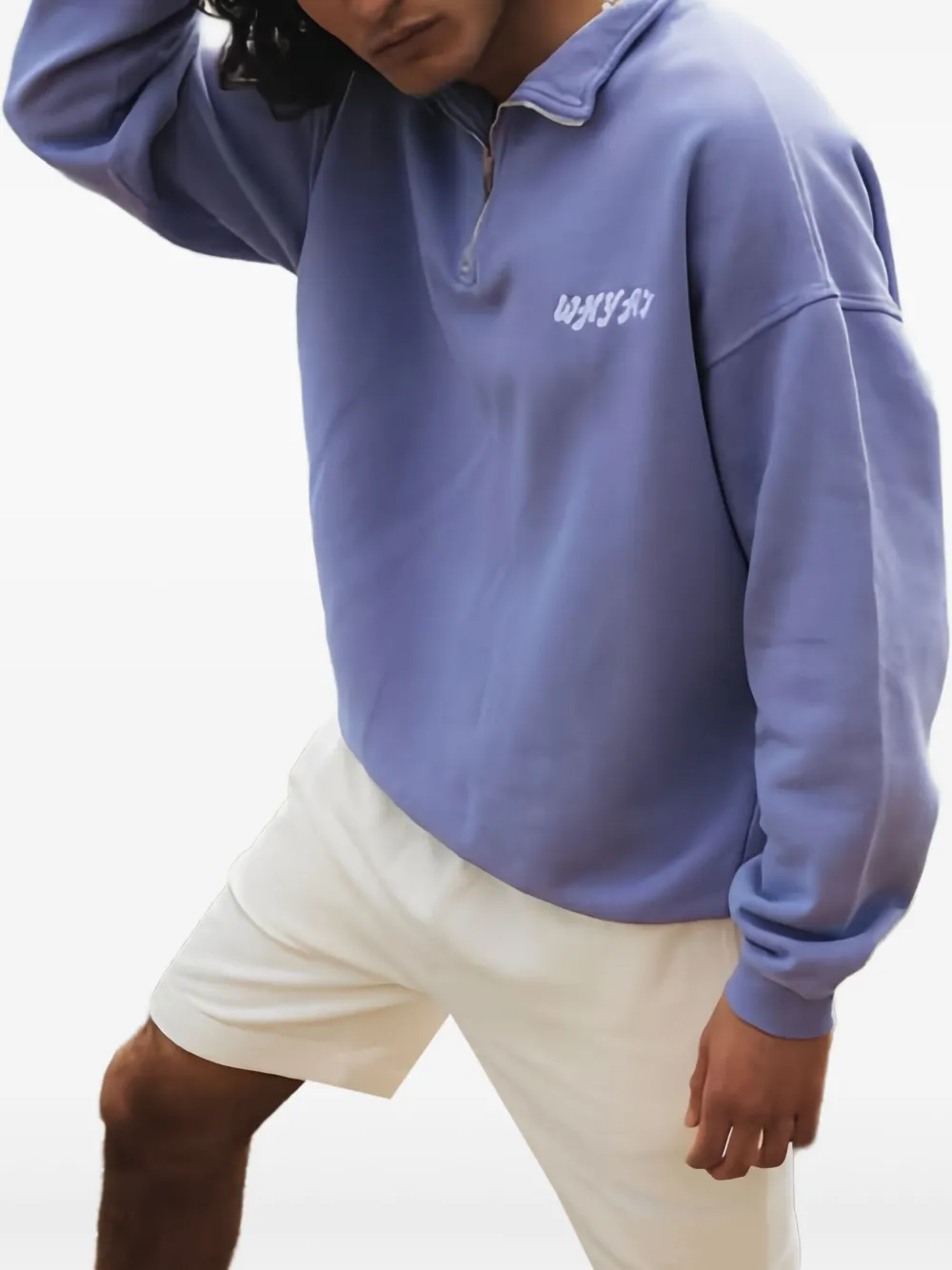 WHYAT Sweater met halve rits - Paars