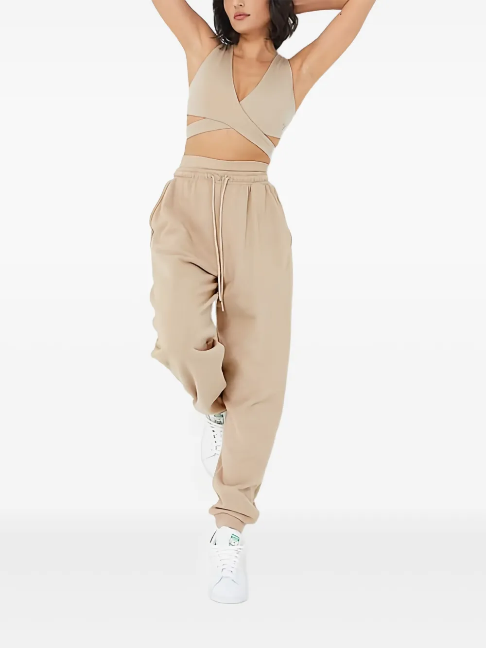 Squatwolf Criss-cross Sports Bra In Neutral