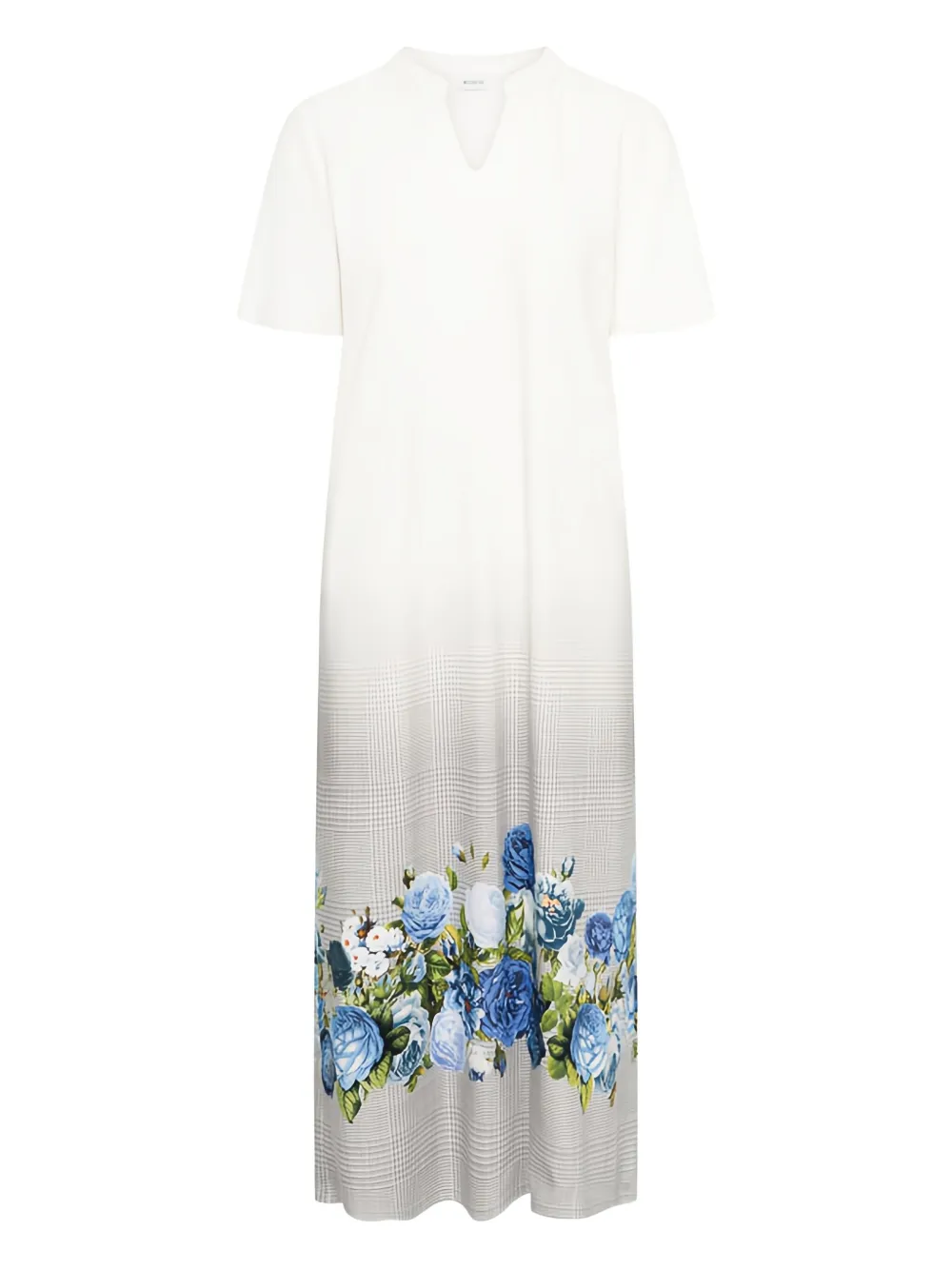 Rochas v-neck floral nightdress - Weiß