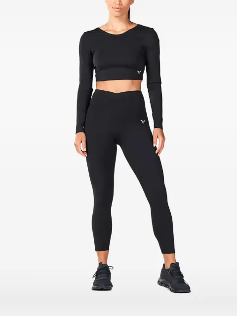 SQUATWOLF long-sleeve scoop-back crop top