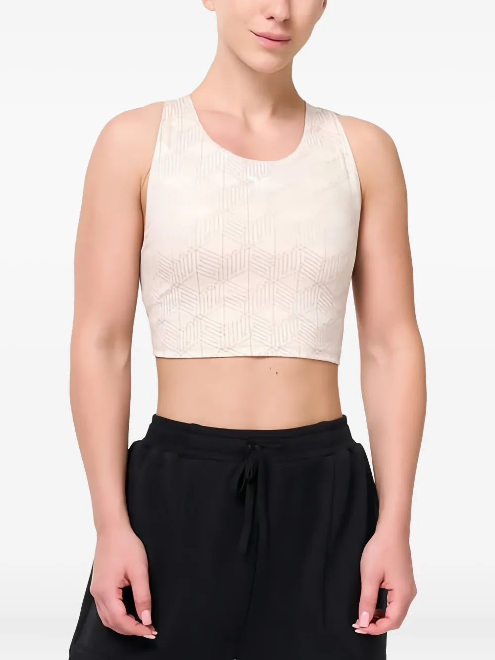 Squatwolf Brami Geometric-print Sports Bra In White