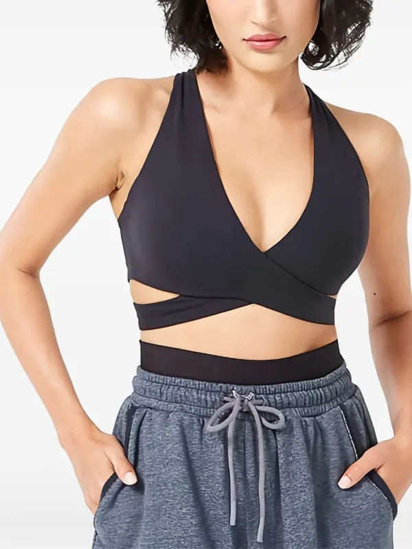 週末セール】Mサイズ新品SUKALAバーガンディ クロスストラップ スポーツブラ ラックス ストラップ ブラ / Lux Strappy Bra AOP MS（パープル