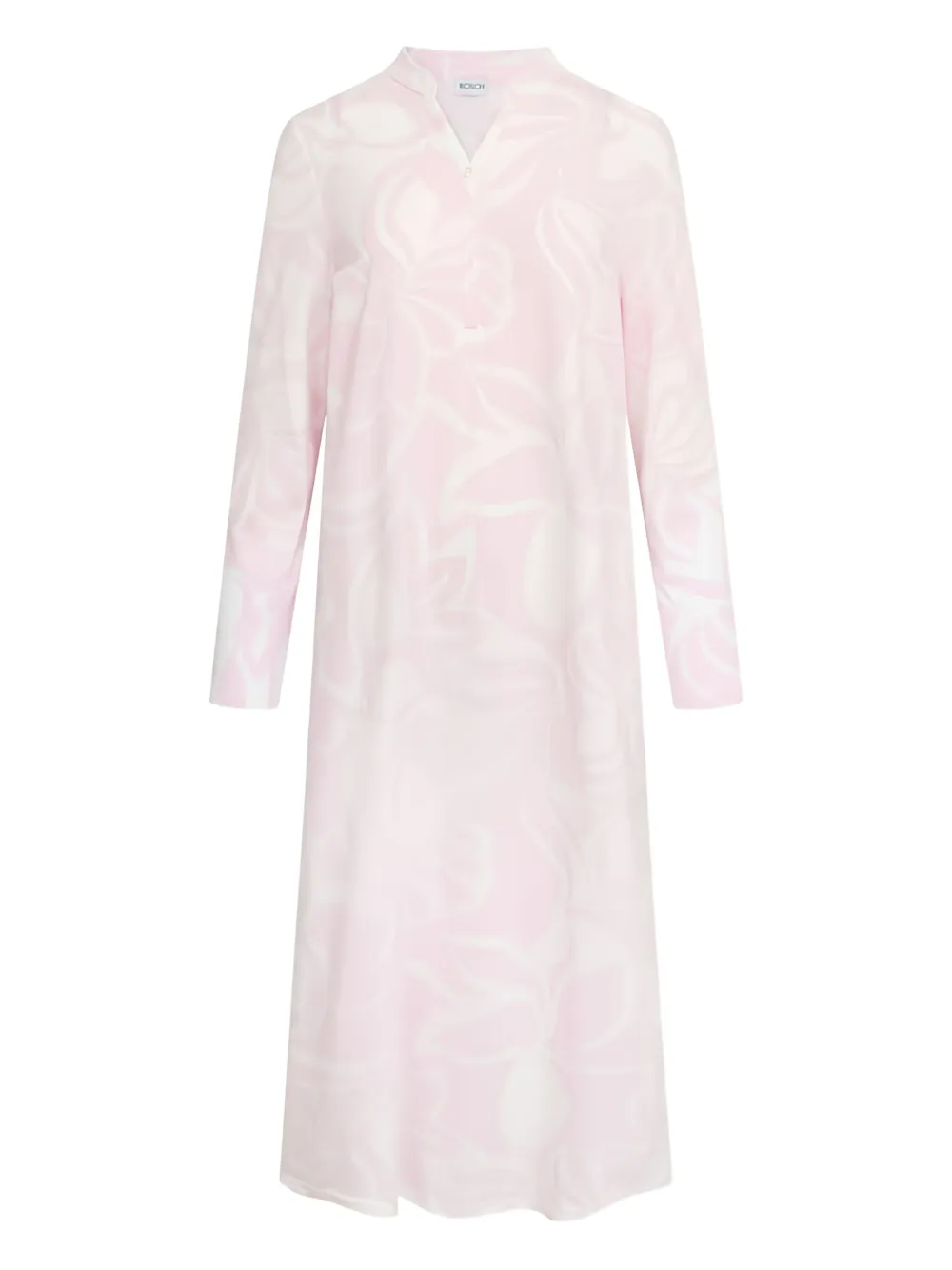 Rochas V-neck Floral Nightdress In Pink