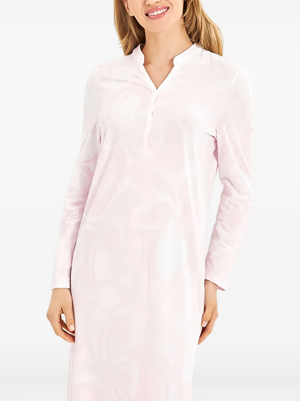 Rochas Nachthemd met V-hals en bloemenprint Roze