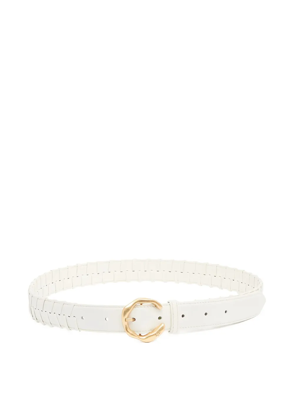 Aje Rene Braided Buckle Belt In White