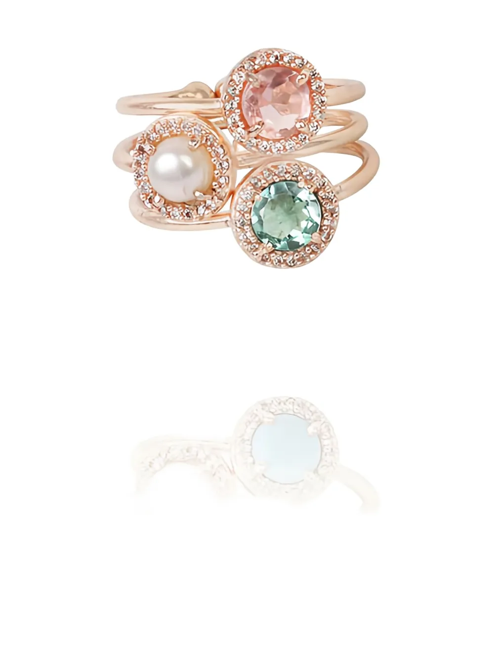 ATELIER MON Anello Candy Cabana con pavé - Oro