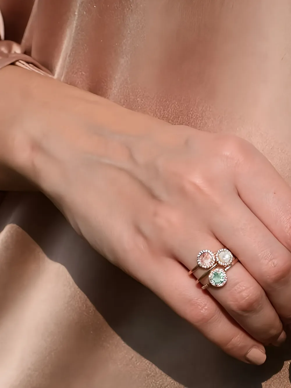 Atelier Mon Candy Cabana Pavé Ring In Gold
