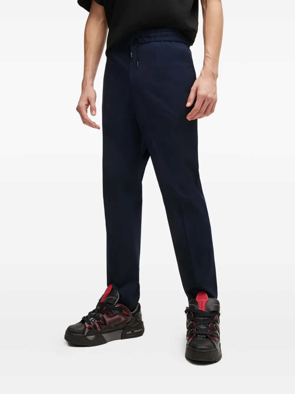 HUGO Broek met trekkoord Blauw