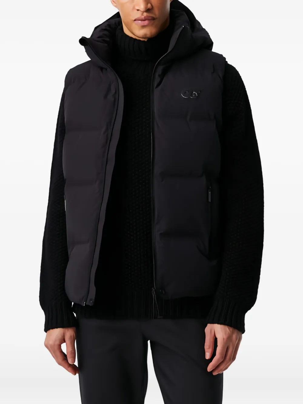 Alphatauri Ocoav Hooded Puffer Gilet In Black