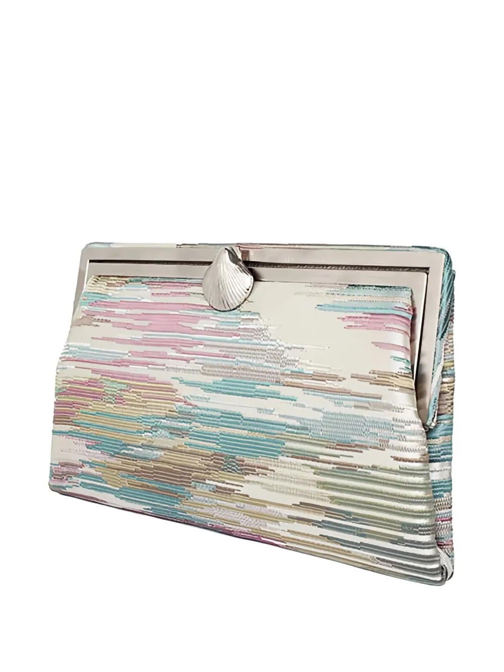 Sarah s Bag Grace clutch met schelpen-applicatie Beige