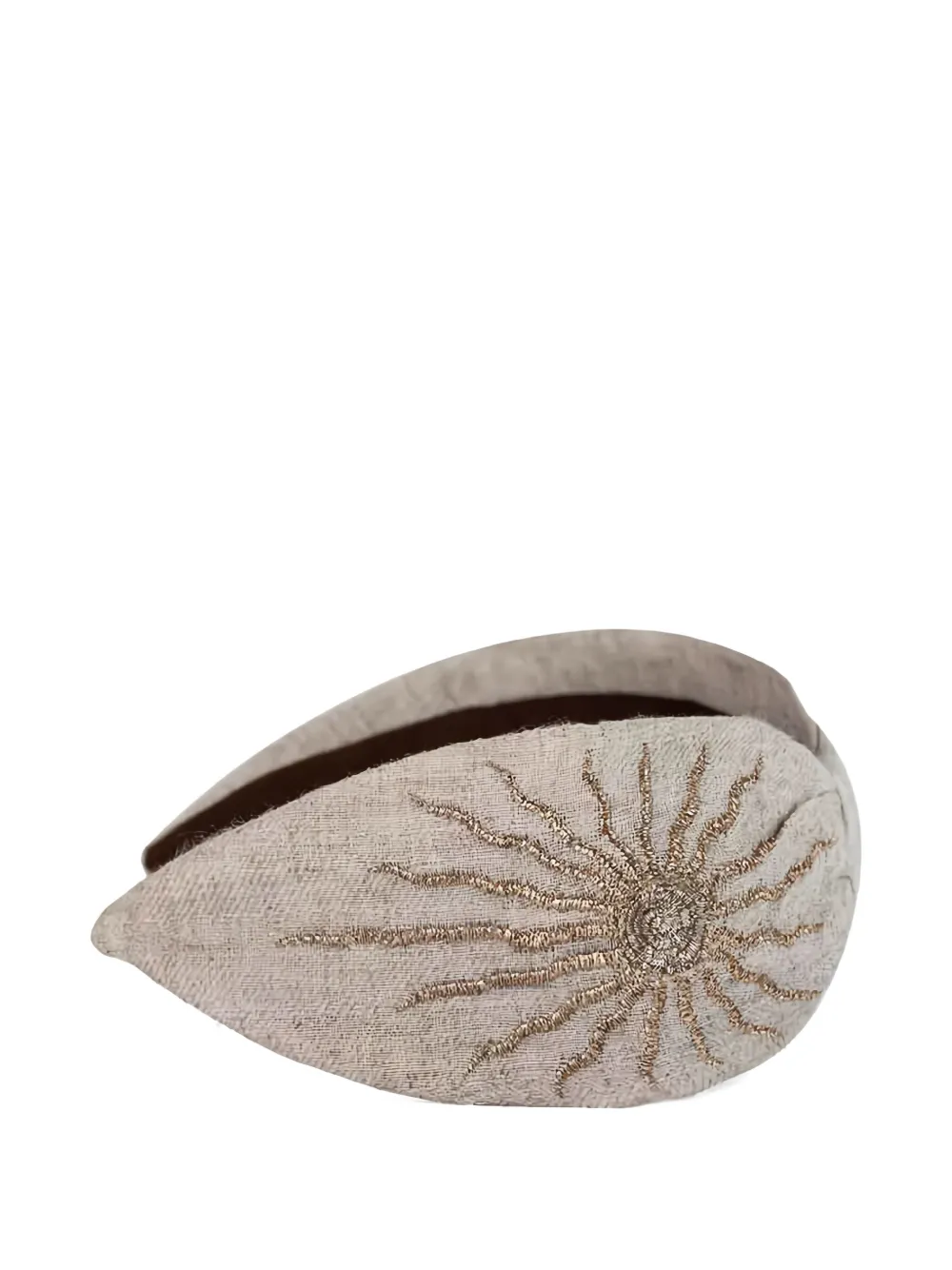 Namjosh The Golden Sun Embroidered Hairband In Neutral
