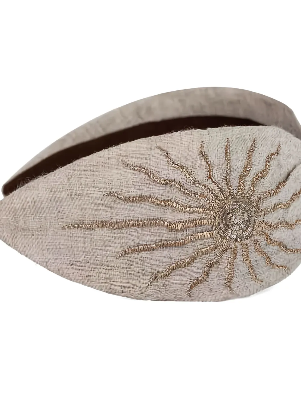 Namjosh The Golden Sun Embroidered Hairband In Neutral