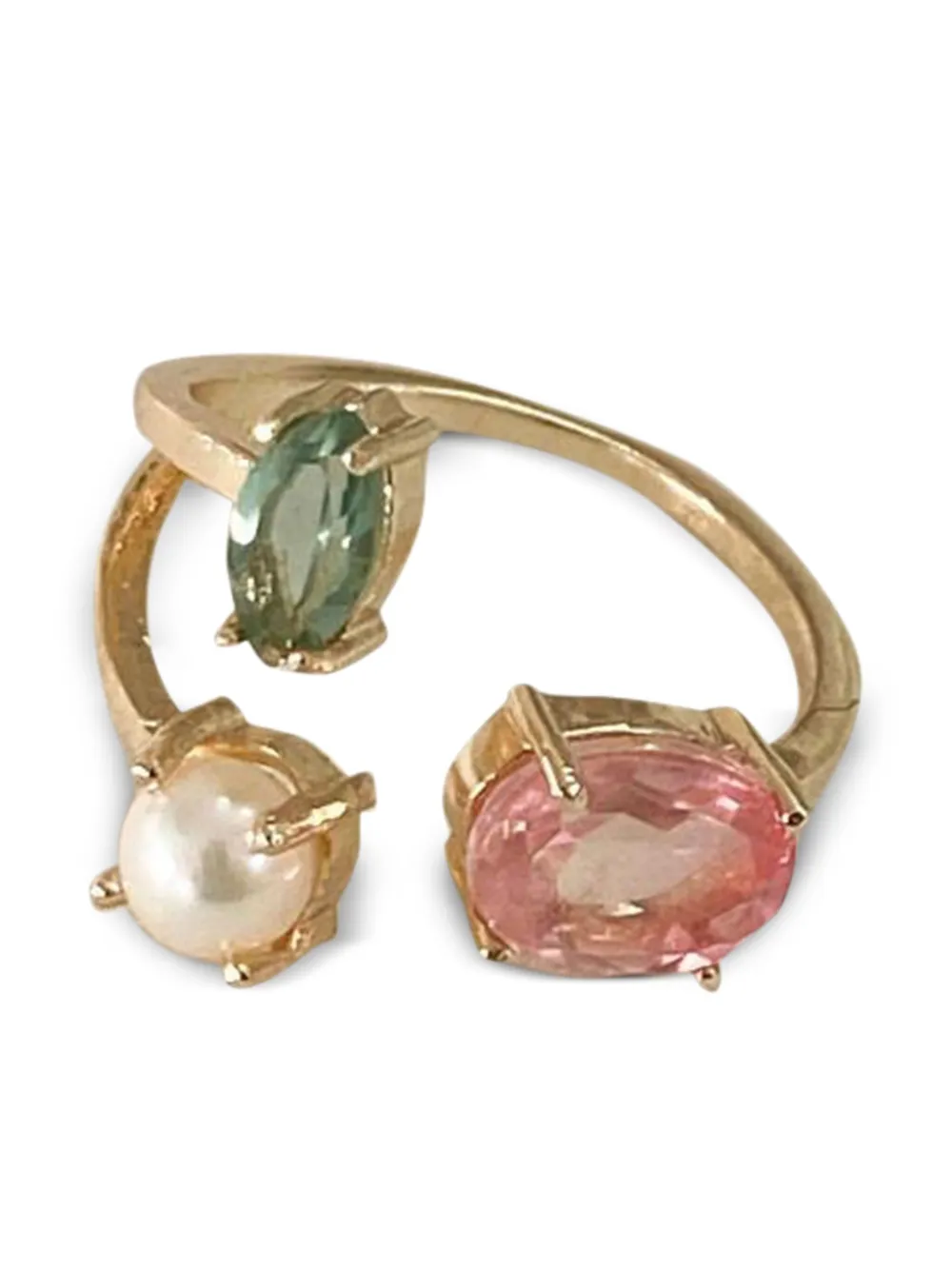 Atelier Mon Three-stone Ring In Pink