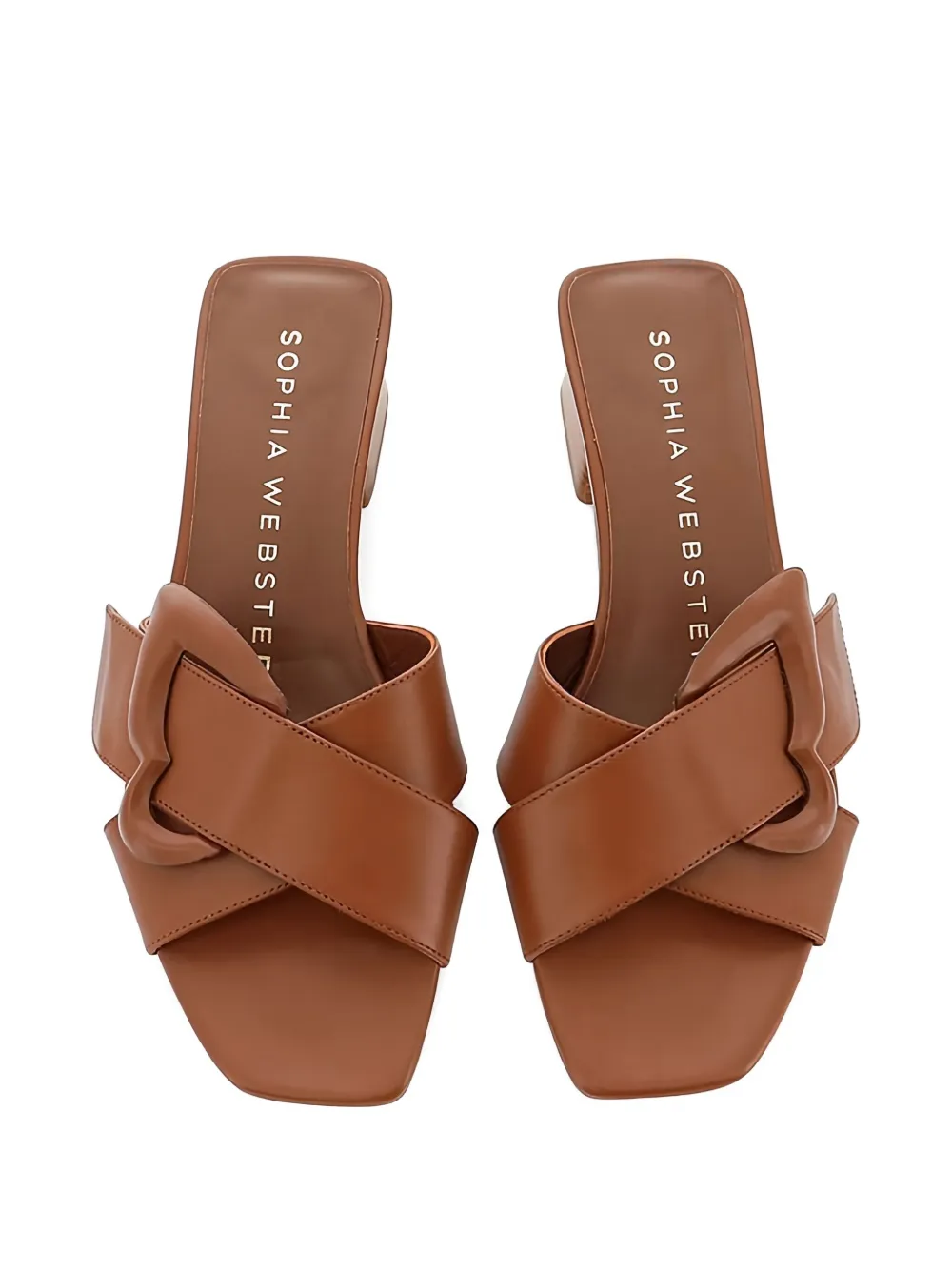 Sophia Webster 50 mm Blair sandalen met gesp en hak Bruin
