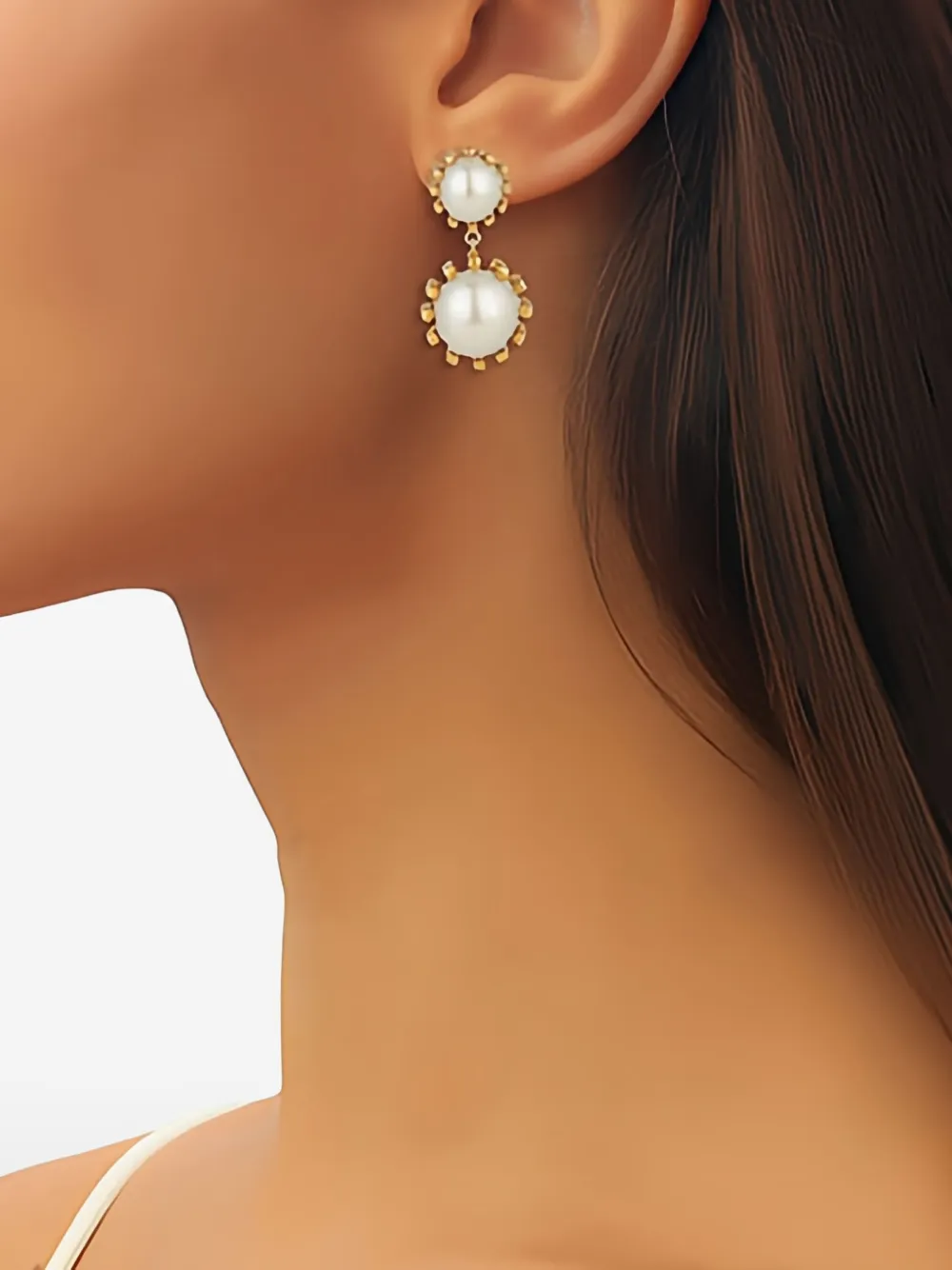 Atelier Mon Freshwater Pearl Plated Earrings In Gold