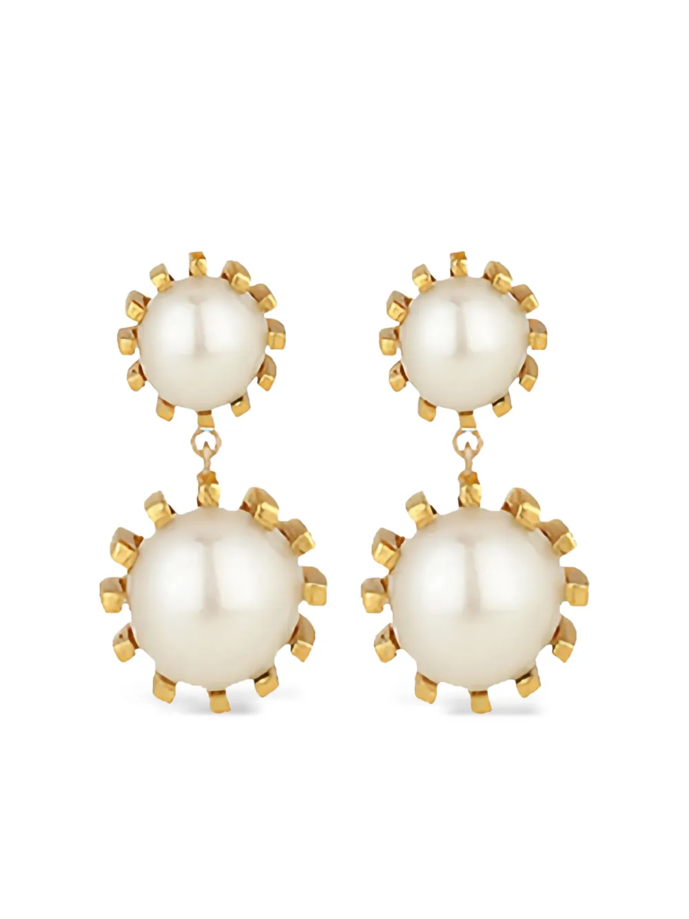 Atelier Mon Freshwater Pearl Plated Earrings In Gold