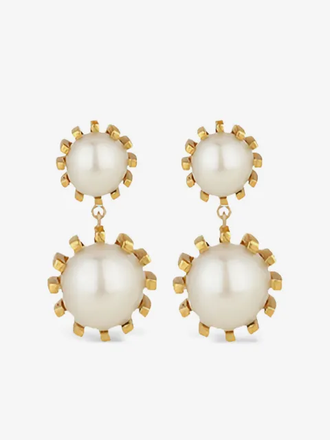 ATELIER MON freshwater pearl plated earrings