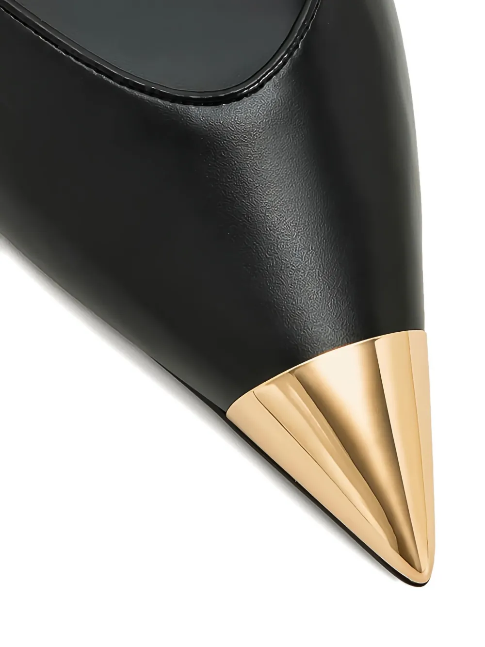 Jw Pei 100mm Gold Tipped Slingback Sandals In Black