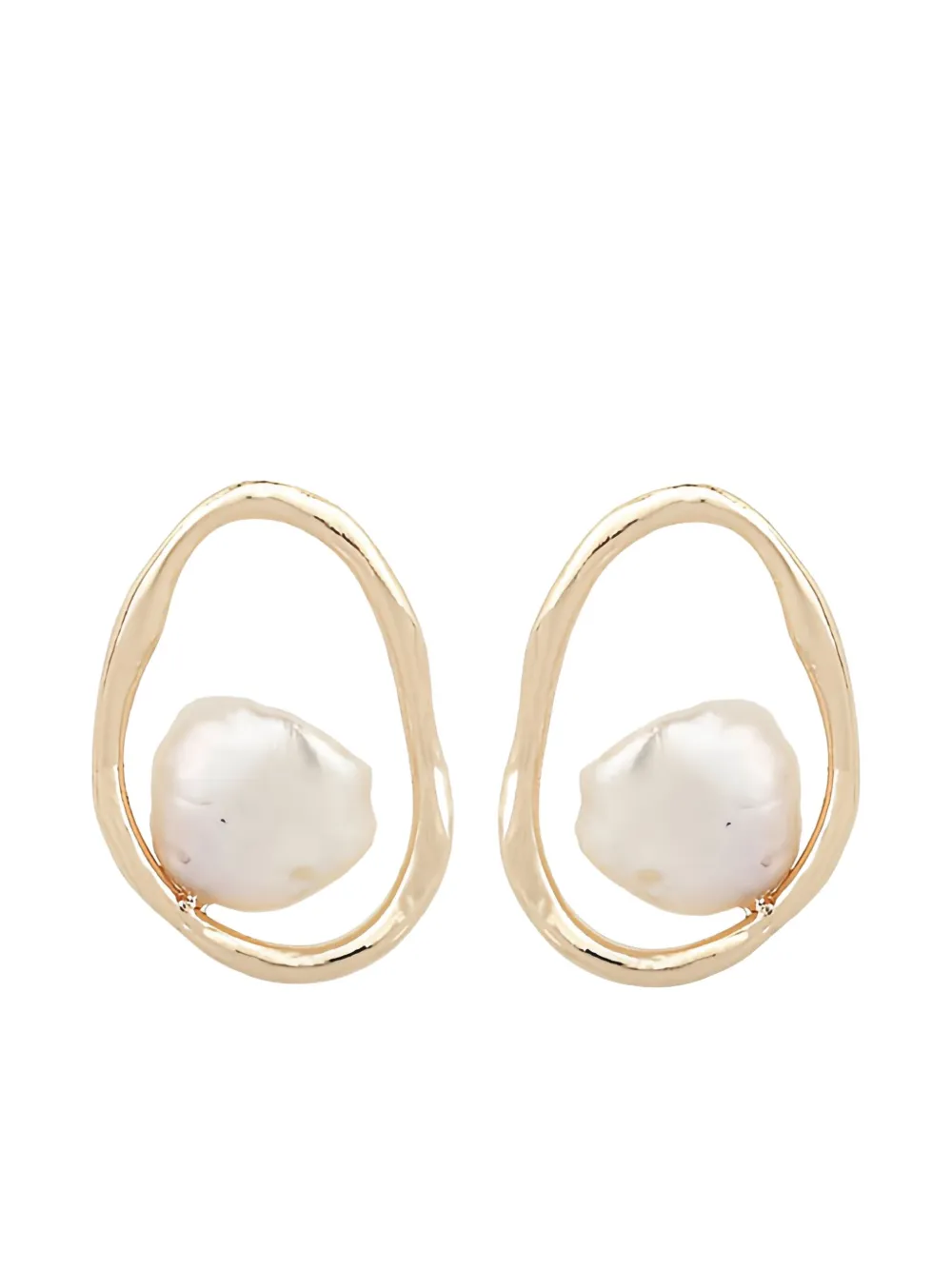 Atelier Mon Grecian Goddess Pearl Earrings In Gold
