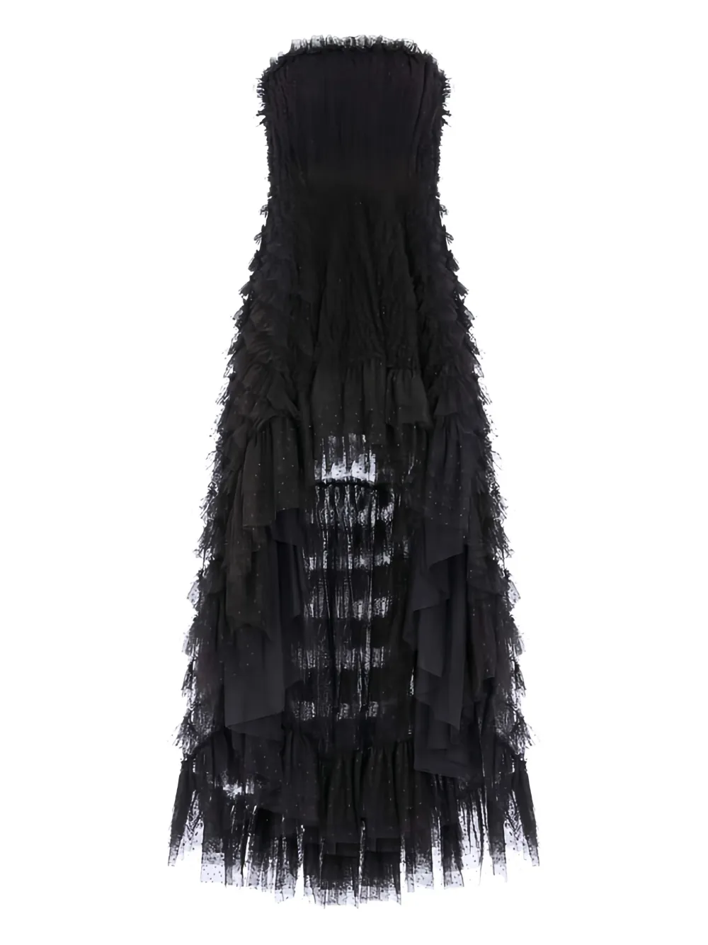 Needle & Thread Abito con ruches - Nero