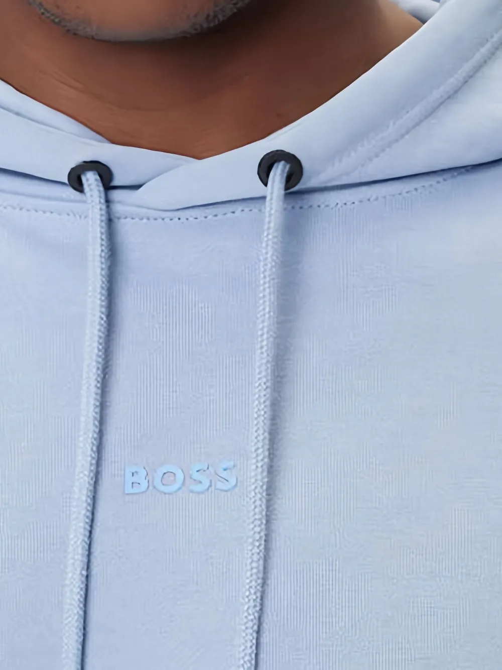 Hugo Boss Hooded Pocket Sweatshirt In Blue