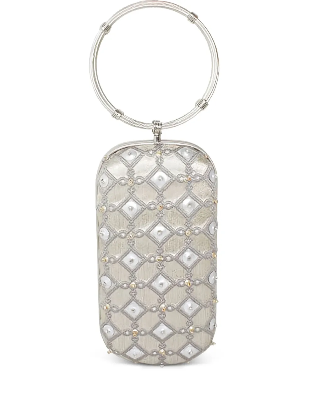 Sarah’s Bag Menottes beaded mini bag - Neutrals