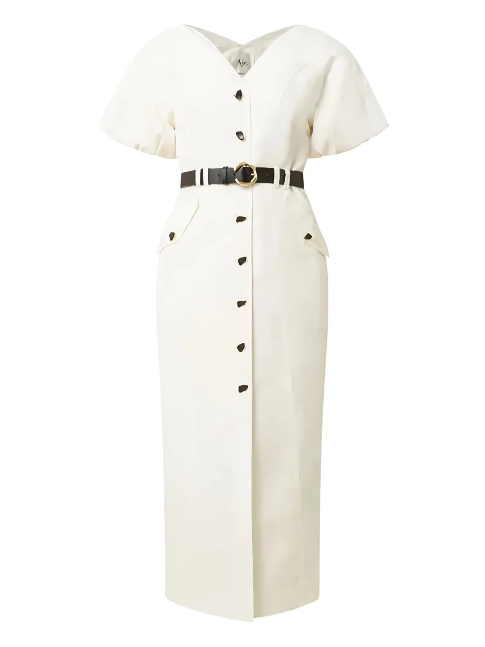 Aje vestido midi con mangas farol | neutro | Image 1