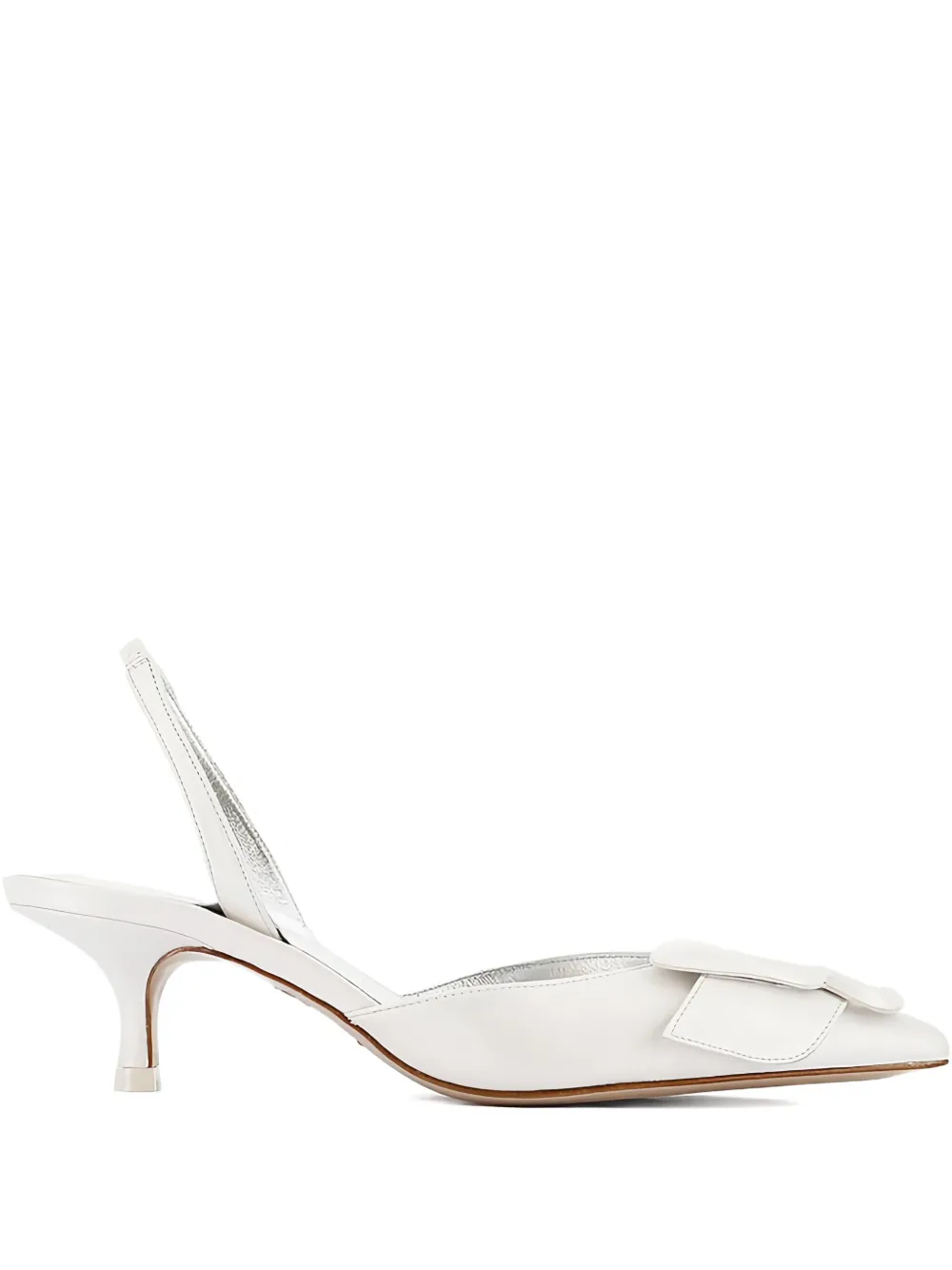 Sophia Webster 40 mm Blair Mid slingback sandalen met strik Beige