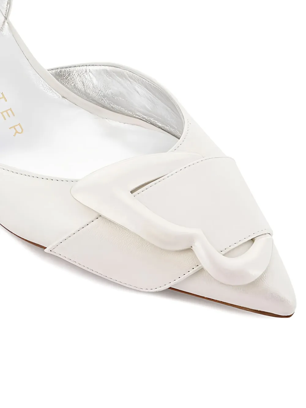 Sophia Webster 40 mm Blair Mid slingback sandalen met strik Beige