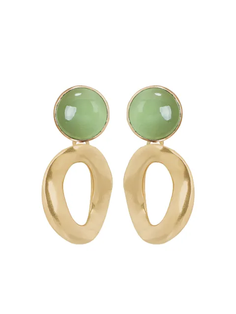 ATELIER MON cats eye oval earrings