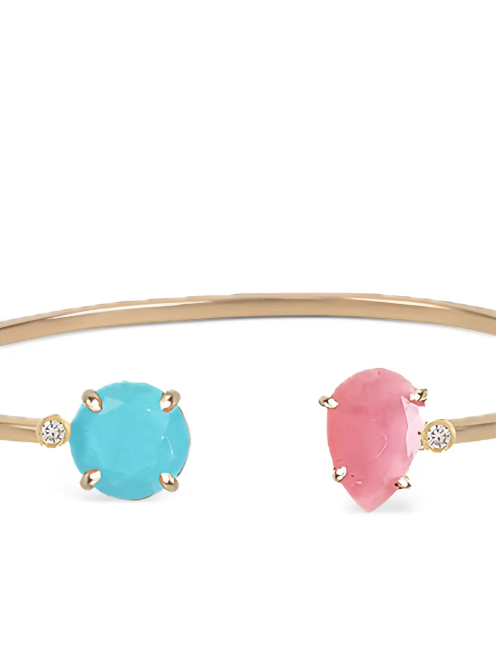 ATELIER MON Chalcedony armband met maansteen - Goud