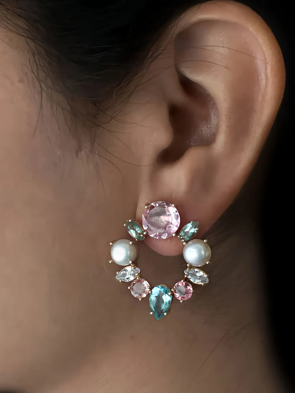 Atelier Mon Candy Cabana Earrings In Multi