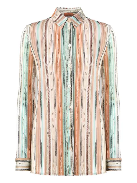 Missoni top manga larga con rayas estampadas