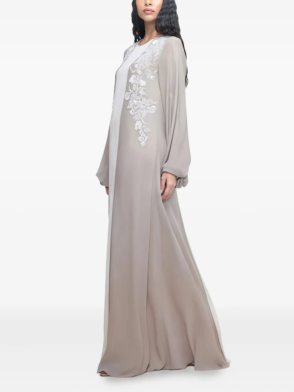 Rohit Gandhi + Rahul Khanna Jurk met bloemenpatch - Grijs