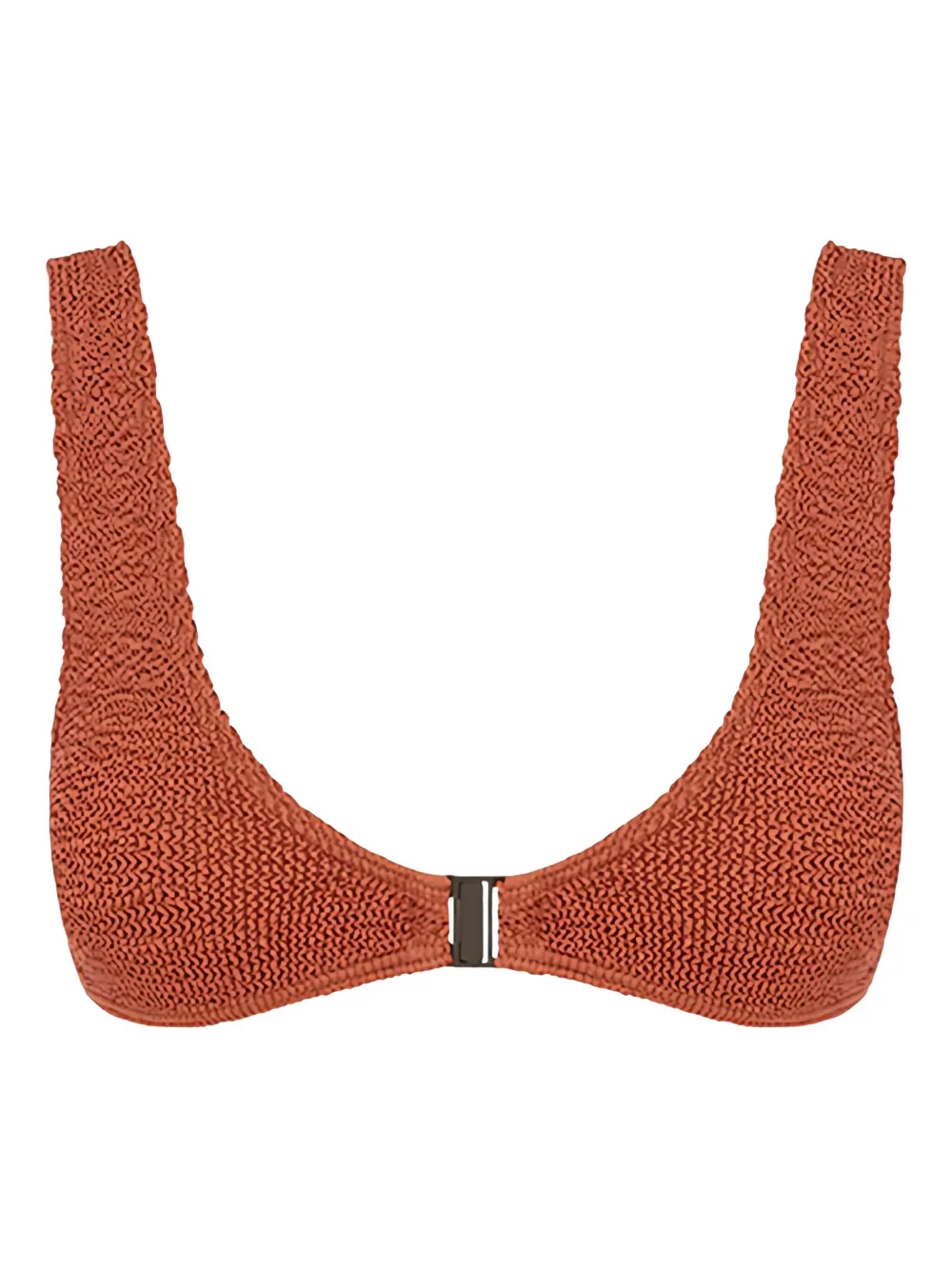 Bondeye Clasp Scout Crop Bikini Top In Brown
