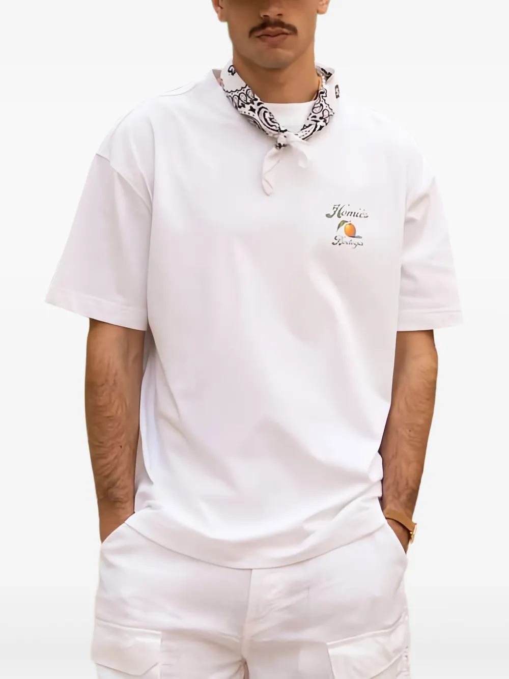 HOMIES MARBELLA T-shirt met logoprint Wit