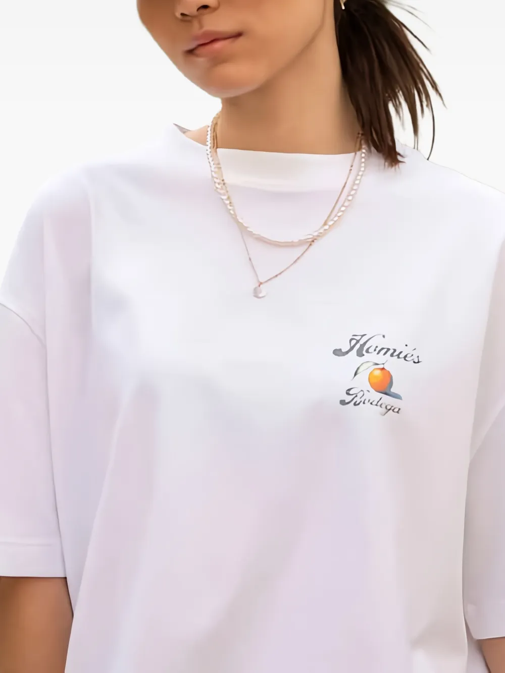 HOMIES MARBELLA T-shirt met logoprint Wit