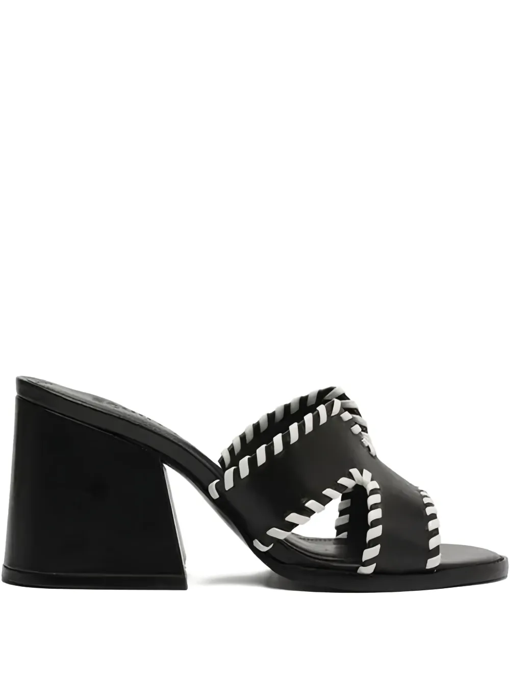 Schutz Braided Heeled Mules In Black