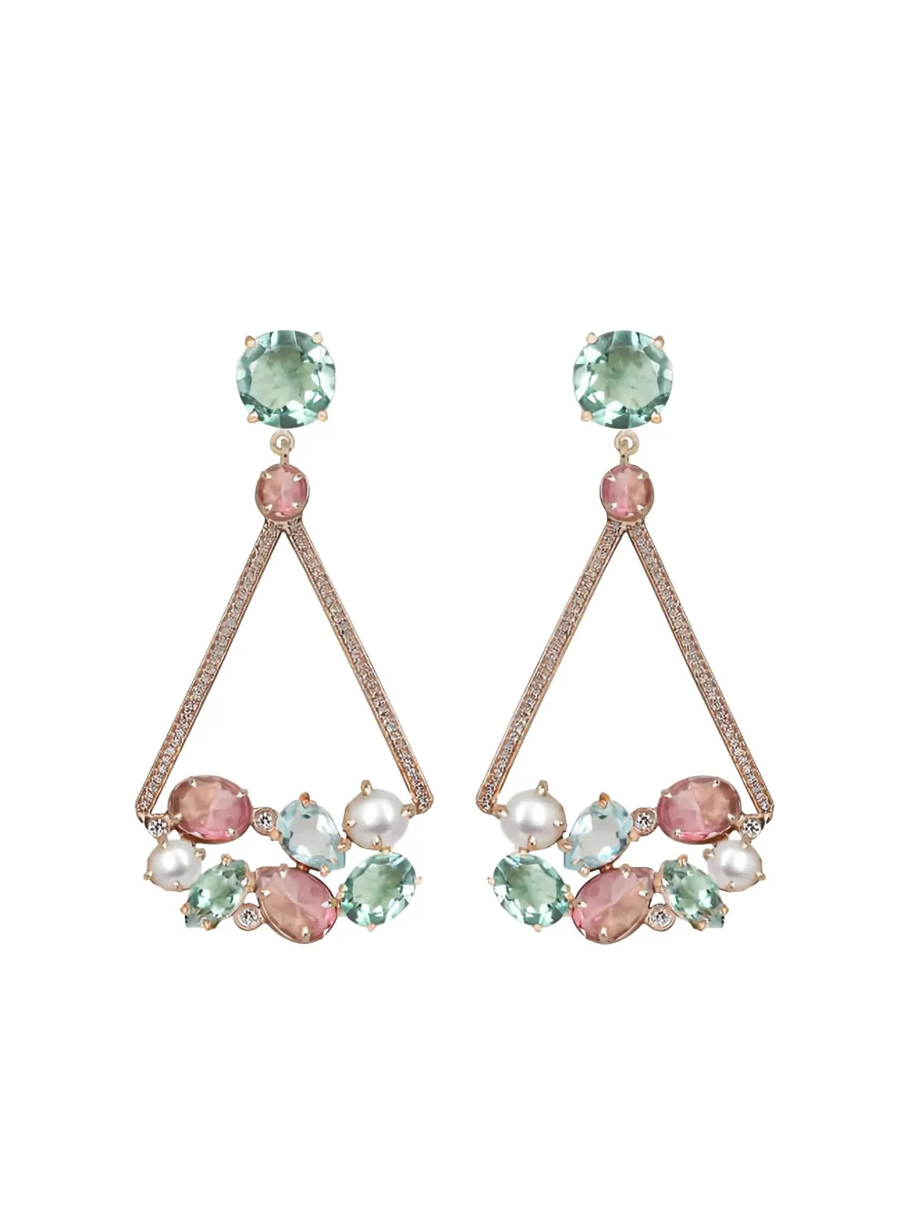 ATELIER MON triangular dangler earrings | Gold | Image 1