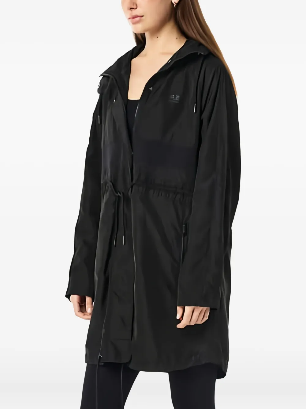 P.e Nation Man Down Drawstring Hooded Jacket In Black