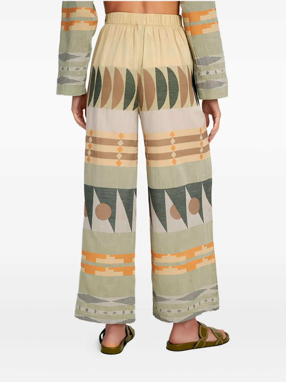 Pearl & Caviar Zakar Geometric Trousers In Multi