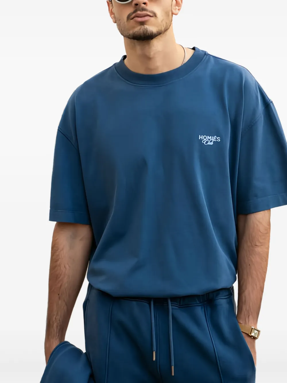 HOMIES MARBELLA Club T-shirt met ronde hals en logo - Blauw