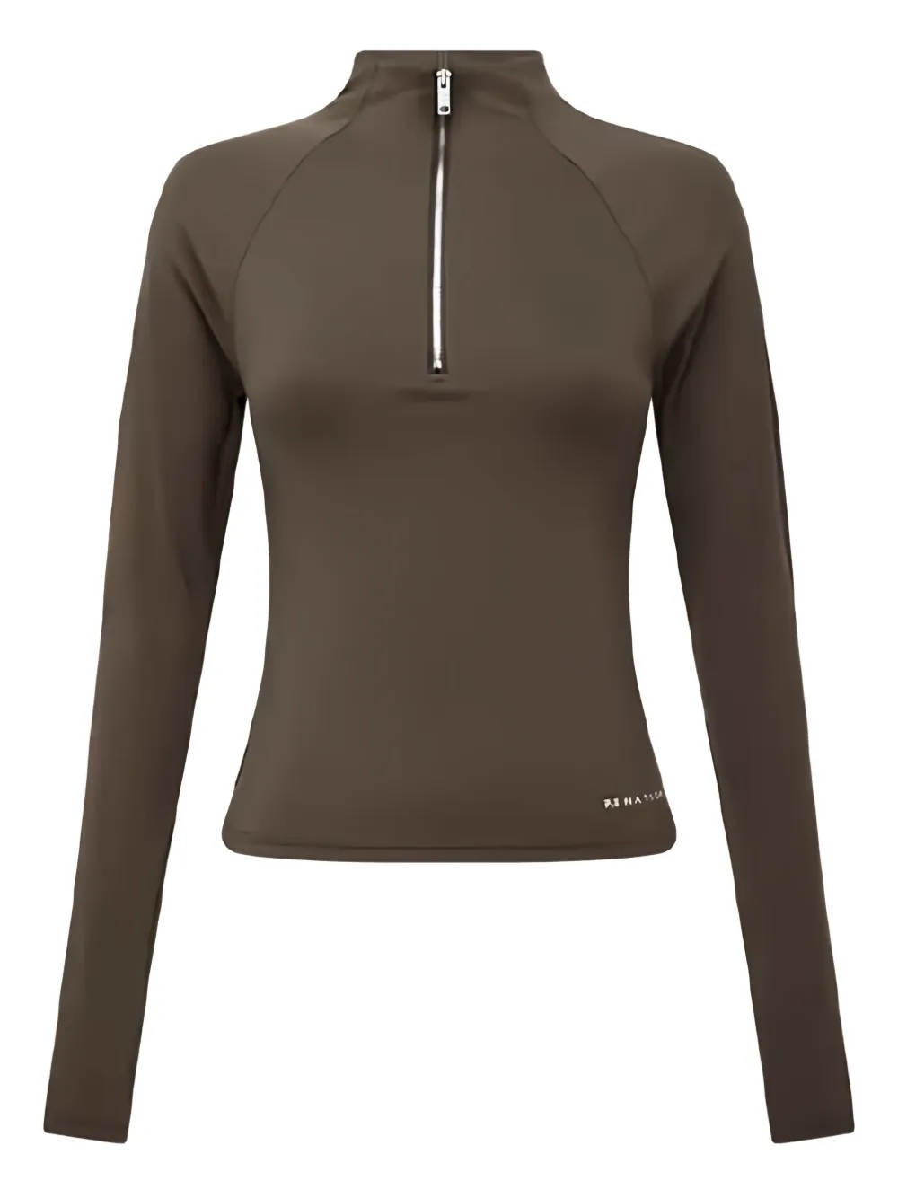 P.E Nation Routine quarter-zip long-sleeves performance top | Brown | Image 1