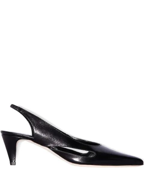 BY FAR 60mm Runa slingback heeled pumps