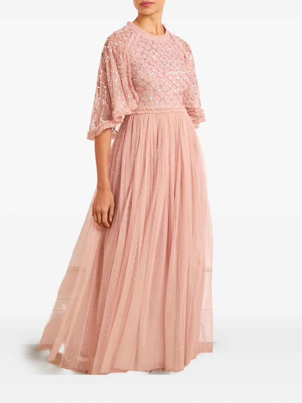 Needle & Thread Sequin-detail Maxi Dress In Pink